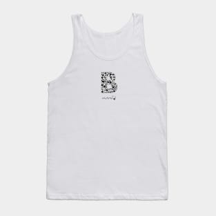 Made of paw print B letter Tank Top